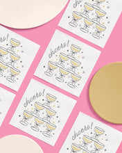 Load image into Gallery viewer, Gold Cheers Coupe Napkins