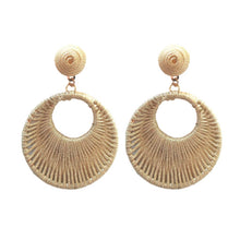 Load image into Gallery viewer, Gold Metallic Wrapped Bali Statement Drop Earrings