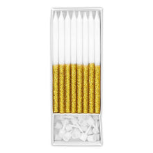 Load image into Gallery viewer, Birthday Candles - Gold Glitter Dip