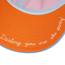 Load image into Gallery viewer, Big Bow Energy Hat - Pink & Blue with Striped Bow