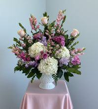 Load image into Gallery viewer, Light Pink and Lavender Sympathy Basket