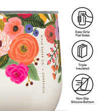 Load image into Gallery viewer, 12oz Rifle Paper Stemless Cup - Garden Party Cream