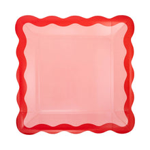 Load image into Gallery viewer, Pink and Red Ric Rac Plate