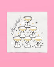 Load image into Gallery viewer, Gold Cheers Coupe Napkins