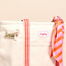 Load image into Gallery viewer, The Darling Canvas Tote Bag – Sicily Stripes Pink