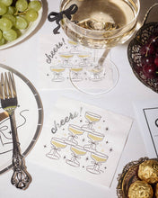 Load image into Gallery viewer, Gold Cheers Coupe Napkins