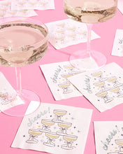 Load image into Gallery viewer, Gold Cheers Coupe Napkins