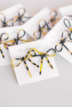 Load image into Gallery viewer, Brown Tortoise Bow Statement Stud Earrings