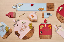 Load image into Gallery viewer, Acacia Heirloom Mini Cheese Board Set of 3 - 8x4.25" +ribbon