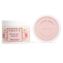 Load image into Gallery viewer, Pink Sea Salt + Water Lily Whipped Sugar Scrub