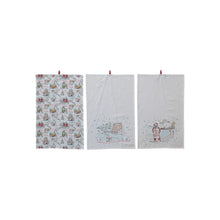 Load image into Gallery viewer, Cotton Printed Tea Towel with Holiday Scene, 3 Styles