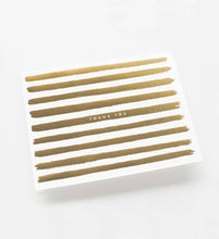 Load image into Gallery viewer, Gold Stripes Thank You Card