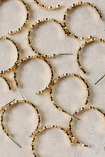 Load image into Gallery viewer, Hammered Gold Scalloped Hoop Earrings