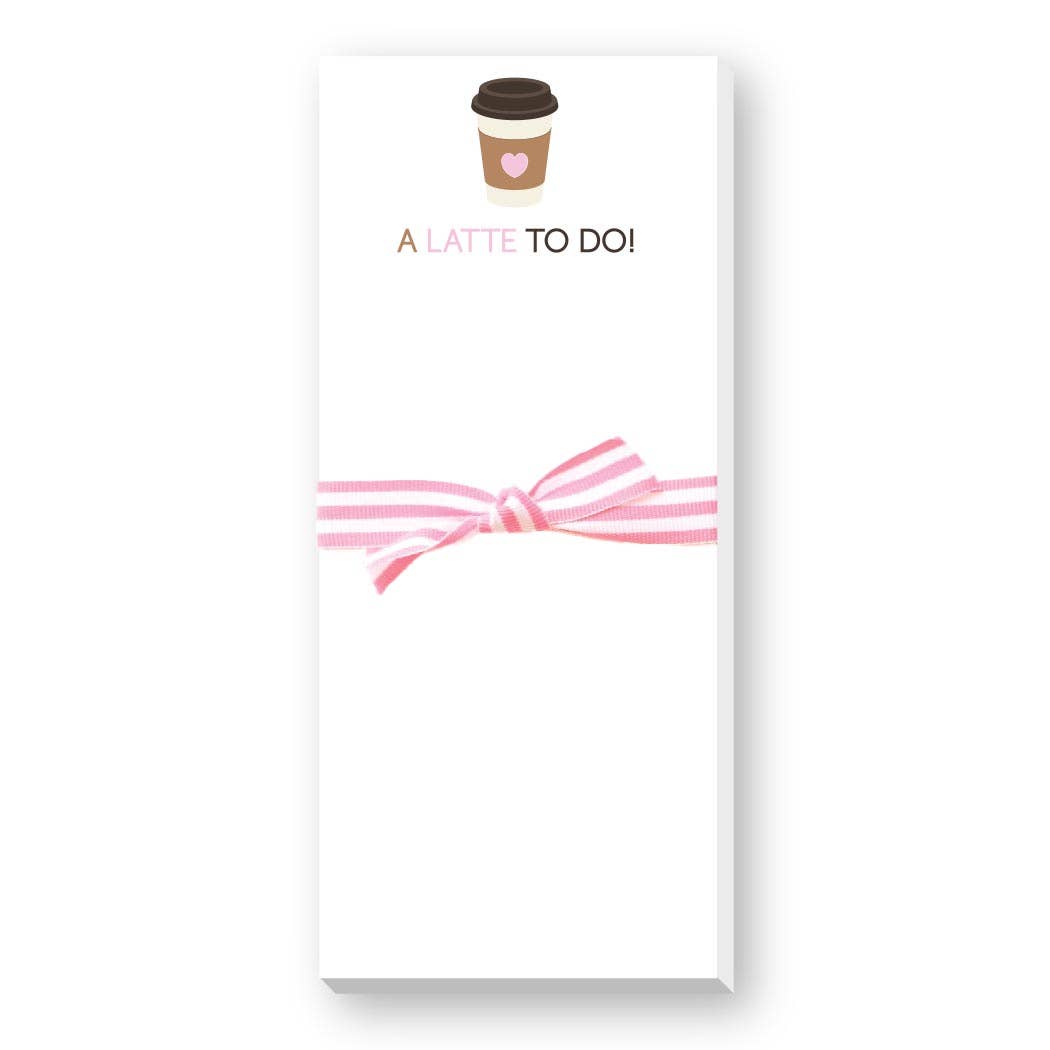 A Latte To Do Skinnie Notepad – Blush Bouquets