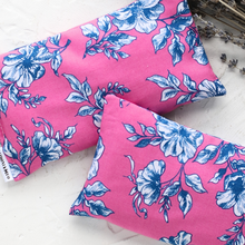 Load image into Gallery viewer, Lavender and Rice Weighted Eye Mask Pillow - Hot Pink and Blue