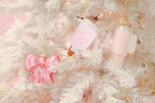 Load image into Gallery viewer, Pink Glittered Tumbler Christmas Ornament