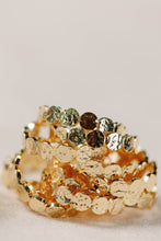 Load image into Gallery viewer, Hammered Gold Scalloped Hoop Earrings