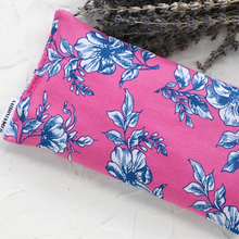 Load image into Gallery viewer, Lavender and Rice Weighted Eye Mask Pillow - Hot Pink and Blue