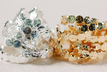 Load image into Gallery viewer, Hammered Silver Scalloped Hoop Earrings