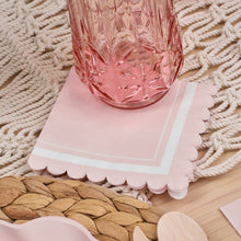 Load image into Gallery viewer, Cocktail Napkins - Scalloped Edge Blush (20ct)