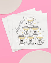 Load image into Gallery viewer, Gold Cheers Coupe Napkins