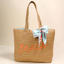 Load image into Gallery viewer, Straw & Sun Tote – Beach