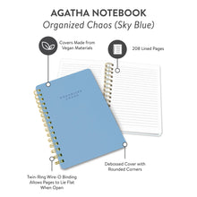 Load image into Gallery viewer, Organized Chaos (Sky Blue) Agatha Notebook