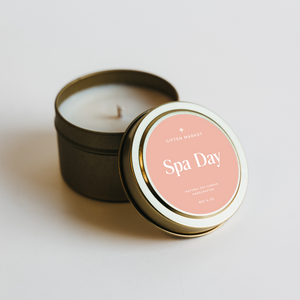 Spa Day Soy Candle - 4oz Gold Travel Tin