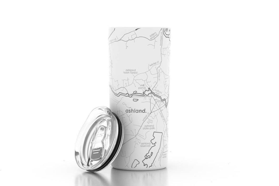 Ashland Map 16 oz Etched Travel Tumbler