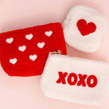 Load image into Gallery viewer, Cream Teddy Pouch - XOXO
