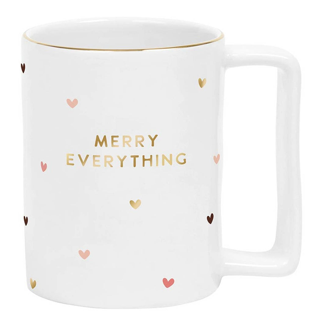 Santa Barbara Design Studio by Creative Brands - Gold Foil Ceramic Organic Mug - Merry Everything Hearts