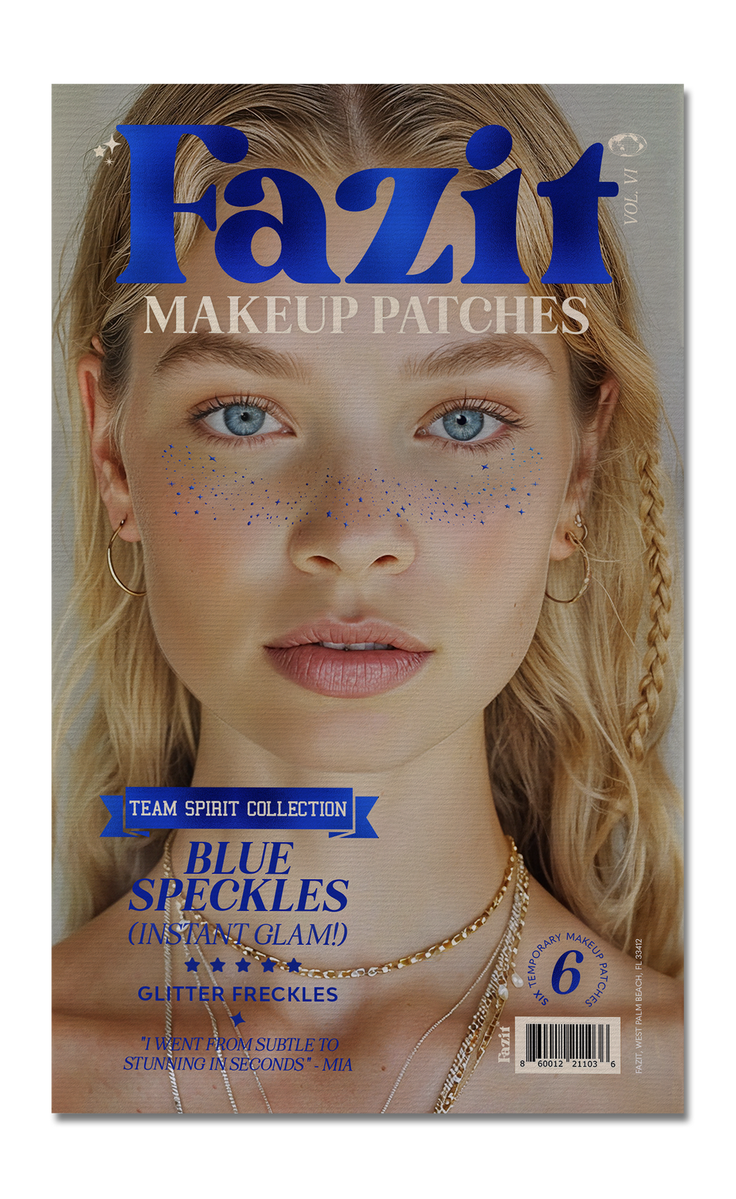 Blue Spirit Speckles Makeup Patches - Team Spirit Collection