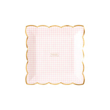 Load image into Gallery viewer, Pink Gingham Plate
