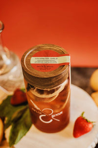 Strawberry Shrub Cocktail Infusion Jar