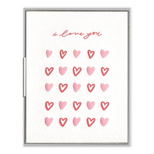 I Love You Hearts - Love card