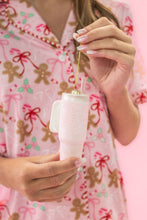 Load image into Gallery viewer, Pink Glittered Tumbler Christmas Ornament
