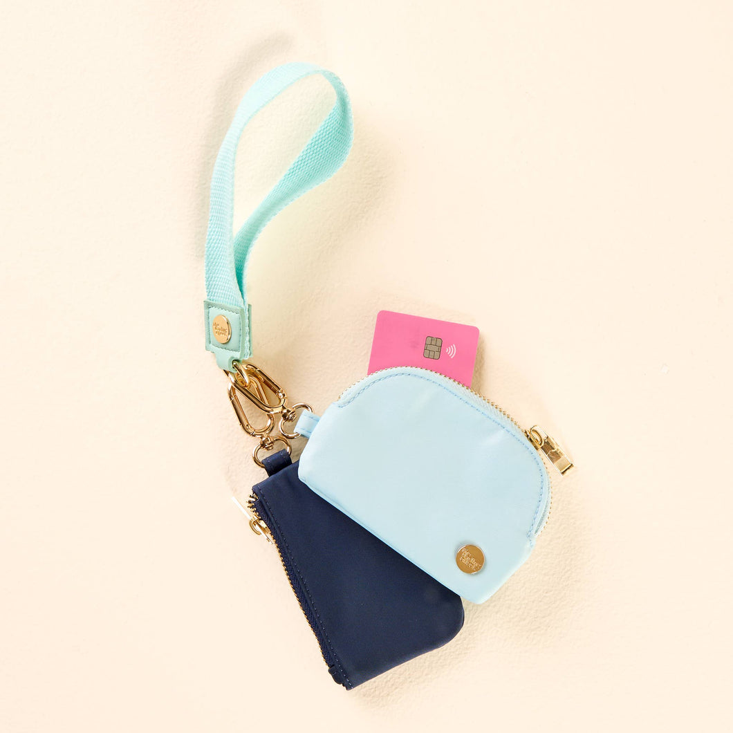 Dynamic Duo Pouch Wristlet - Aqua