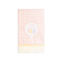 Load image into Gallery viewer, Gingham Scallop Fringe Paper Dinner Napkin Set

