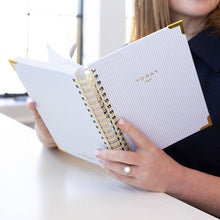 Load image into Gallery viewer, Simplified by Emily Ley - Undated Spiral Daily Simplified Planner - Carolina Stripe
