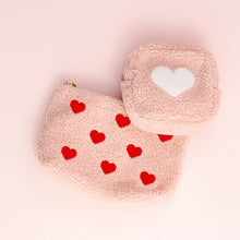 Load image into Gallery viewer, Pink Square Teddy Pouch - Heart
