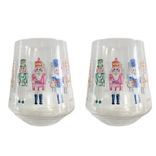 Load image into Gallery viewer, Nutcracker Stemless Wine Glass

