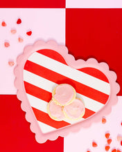 Load image into Gallery viewer, Scalloped Striped Heart Tray
