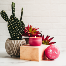 Load image into Gallery viewer, Cactus Flower Mini Tin Candle
