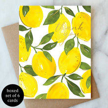 Load image into Gallery viewer, Lemon Thank You Greeting Card - Box Set of 6
