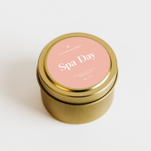 Spa Day Soy Candle - 4oz Gold Travel Tin