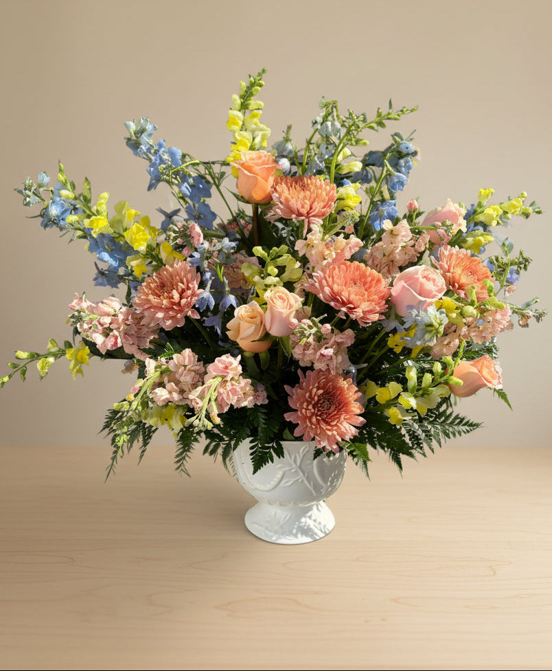 Colorful Pastels Sympathy Basket