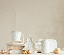 Load image into Gallery viewer, Stoneware Tree Shaped Plate with Trees
