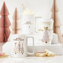 Load image into Gallery viewer, Santa Barbara Design Studio by Creative Brands - Gold Foil Ceramic Organic Mug - Merry Everything Hearts
