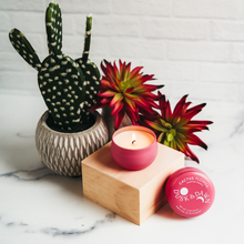 Load image into Gallery viewer, Cactus Flower Mini Tin Candle
