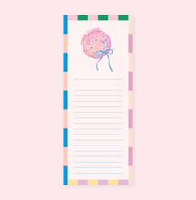 Load image into Gallery viewer, Everyday is a Party Disco Ball Bow List Notepad
